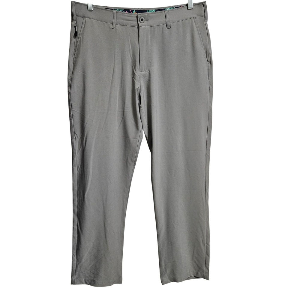 Birdie‎ Bound Golf Pants Men 36x30 Gray Performance Stretch Tapered Athleisure